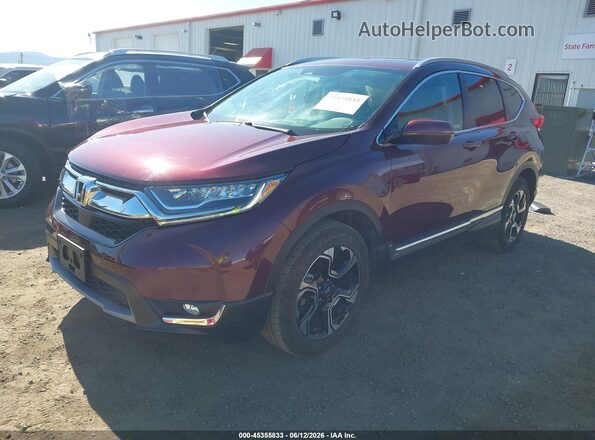 5J6RW2H93KL006357 2019 HONDA CR-V Бордовый Передняя левая четверть