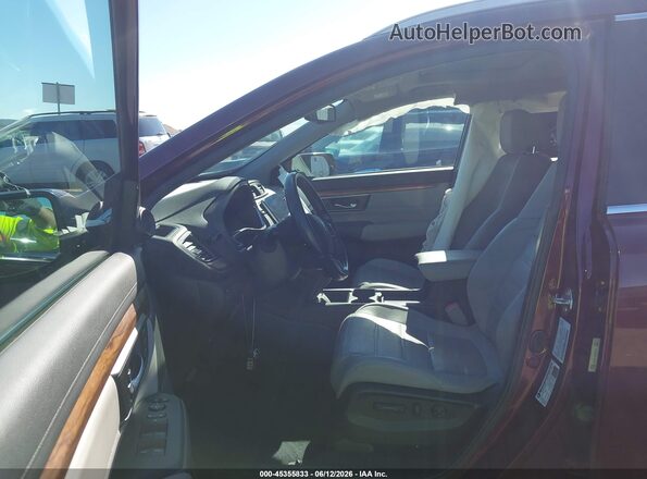5J6RW2H93KL006357 2019 HONDA CR-V Бордовый Вид салона спереди
