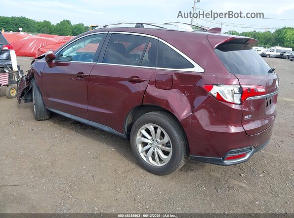 5J8TB4H55JL007316 2018 ACURA RDX Burgundy Задня ліва чверть