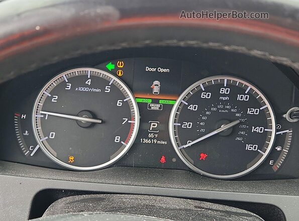 5J8TB4H71GL028514 2016 ACURA RDX Синий Вид щитка приборов