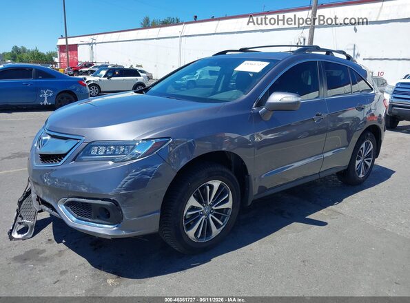 5J8TB4H73JL002472 2018 ACURA RDX Gray Առջևի ձախ երեք քառորդ տեսարան