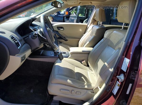 5J8TB4H77GL005478 2016 ACURA RDX Burgundy წინა სალონის ხედი