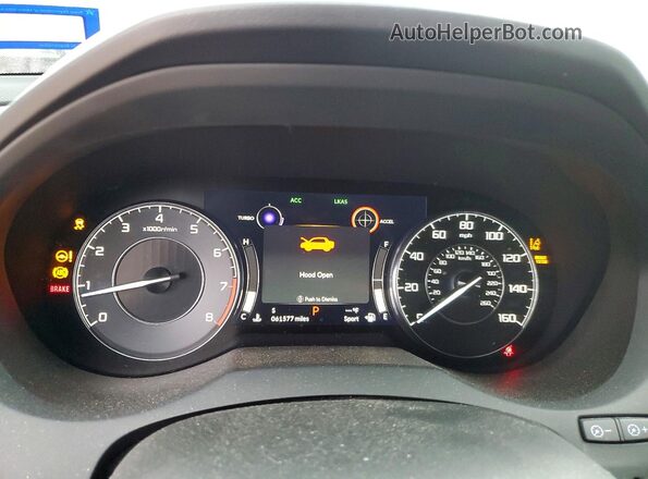 5J8TC1H34ML005748 2021 ACURA RDX Silver Вид щитка приладів
