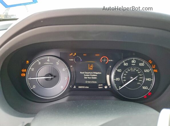 5J8TC1H57LL002083 2020 ACURA RDX Black Vista del cuadro de instrumentos