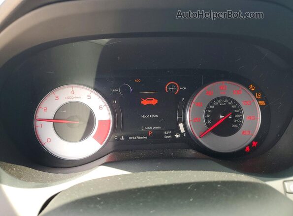 5J8TC1H60ML008494 2021 ACURA RDX Black Widok zestawu wskaźników