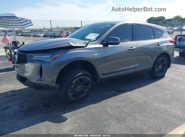 5J8TC1H61PL003311 2023 ACURA RDX Gray Vista tres cuartos delantera izquierda