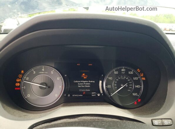5J8TC2H32KL042719 2019 ACURA RDX Black Instrument cluster view