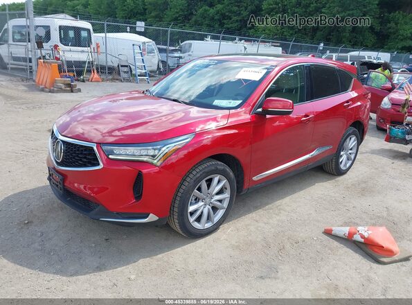 5J8TC2H32NL014990 2022 ACURA RDX Red წინა მარცხენა ხედი სამი მეოთხედიდან