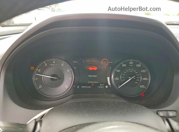5J8TC2H35LL021400 2020 ACURA RDX Charcoal Вид щитка приладів