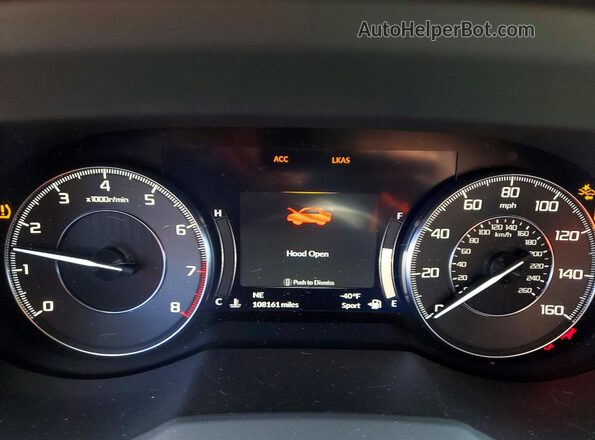 5J8TC2H37LL030213 2020 ACURA RDX White Вид щитка приладів