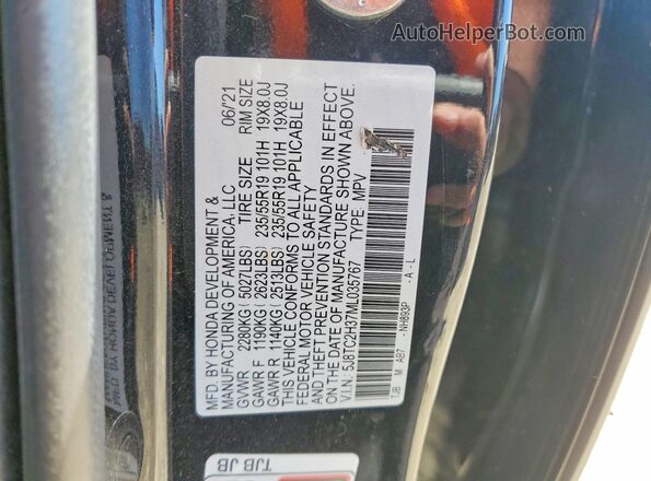 5J8TC2H37ML035767 2021 ACURA RDX Black Engine compartment view