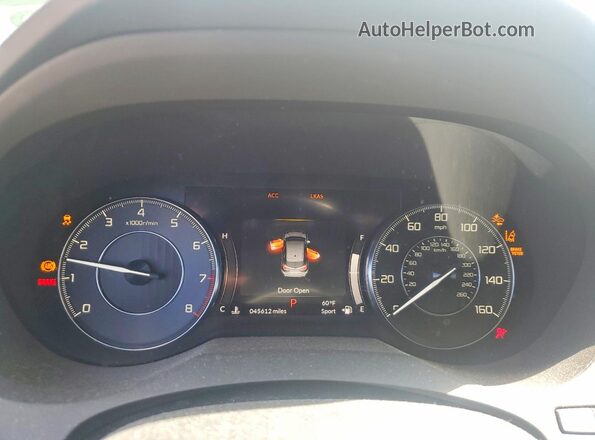 5J8TC2H39LL021934 2020 ACURA RDX Silver Вид щитка приладів