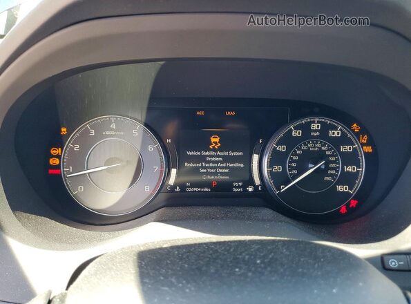 5J8TC2H50LL032435 2020 ACURA RDX Blue Вид щитка приладів