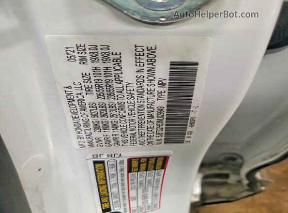 5J8TC2H53ML029949 2021 ACURA RDX White 