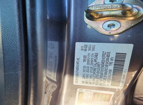 5J8TC2H59LL014399 2020 ACURA RDX Gray VIN sticker view