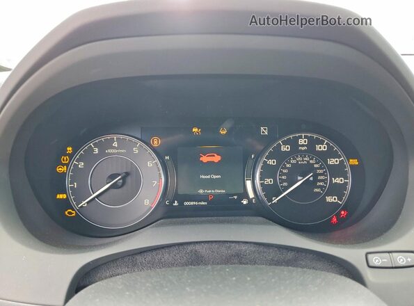 5J8TC2H5XTL013262 2026 ACURA RDX White Вид щитка приладів
