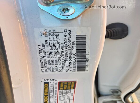 5J8TC2H65NL003248 2022 ACURA RDX White ძრავის განყოფილების ხედი