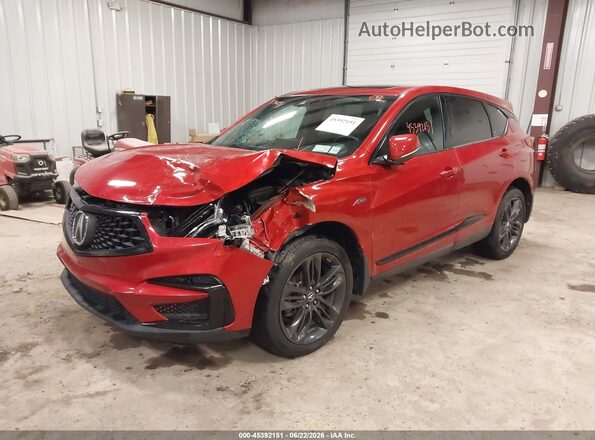 5J8TC2H67LL002504 2020 ACURA RDX Red წინა მარცხენა ხედი სამი მეოთხედიდან