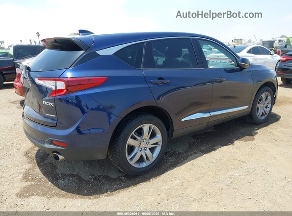 5J8TC2H70KL021211 2019 ACURA RDX Blue უკანა მარჯვენა