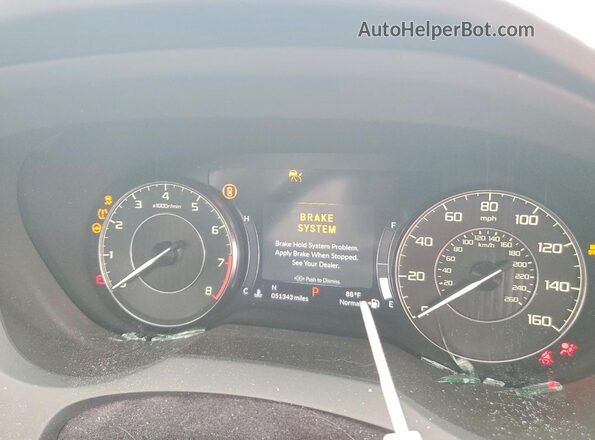 5J8TC2H70NL007751 2022 ACURA RDX White Вид щитка приладів
