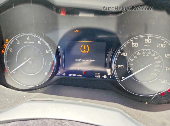 5J8TC2H75KL038148 2019 ACURA RDX White ხელსაწყოთა პანელის ხედი