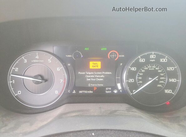 5J8TC2H78LL008787 2020 ACURA RDX White Вид щитка приладів