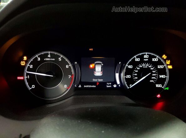 5J8TC2H7XKL010474 2019 ACURA RDX Blue Instrument cluster view