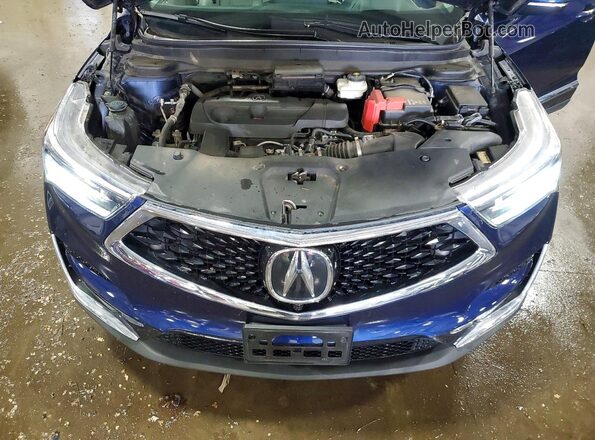 5J8TC2H7XKL010474 2019 ACURA RDX Blue Engine compartment view