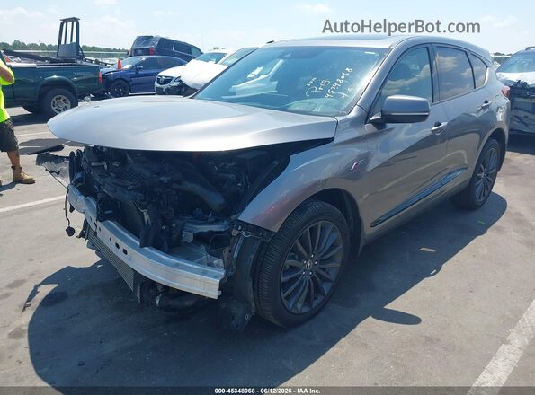 5J8TC2H86PL803819 2023 ACURA RDX Gray Առջևի ձախ երեք քառորդ տեսարան