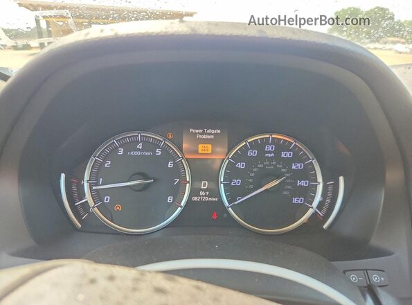 5J8YD3H53LL003035 2020 ACURA MDX Black ხელსაწყოთა პანელის ხედი