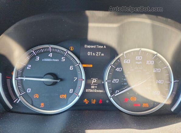 5J8YD4H50LL017965 2020 ACURA MDX Black Вид щитка приладів