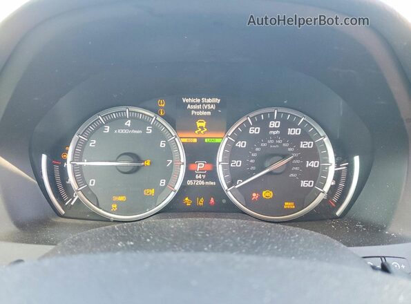 5J8YD4H53KL003010 2019 ACURA MDX Gray Սարքավորումների վահանակի տեսք