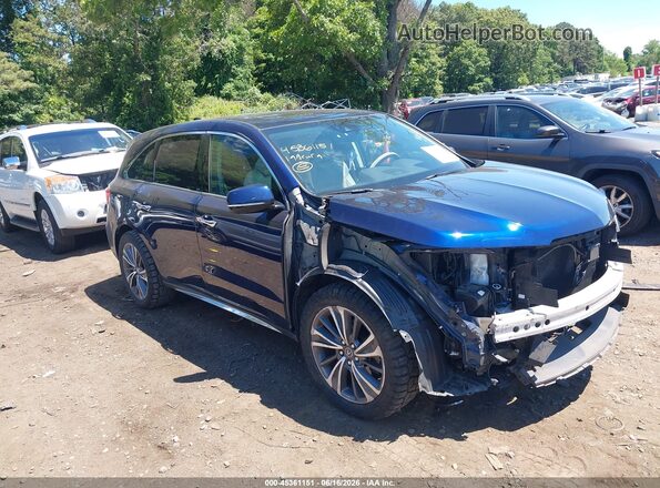 5J8YD4H59KL026405 2019 ACURA MDX Blue Widok wnętrza z tyłu