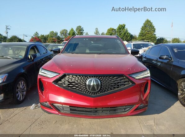 5J8YE1H08NL031230 2022 ACURA MDX Red უკანა სალონის ხედი