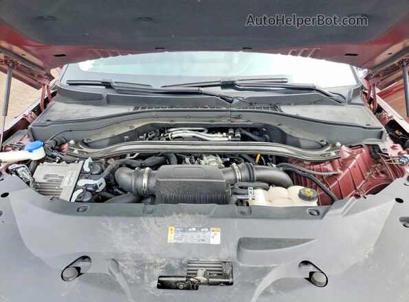 5LM5J6XC2NGL16772 2022 LINCOLN AVIATOR Burgundy Vista del compartimento del motor