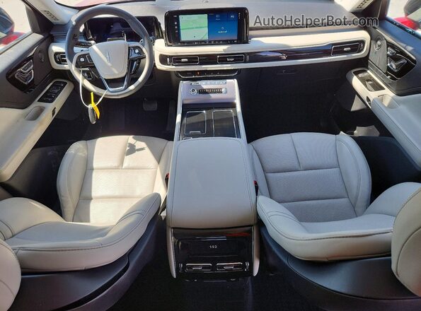 5LM5J6XC6SGL16589 2025 LINCOLN AVIATOR Red Dashboard view