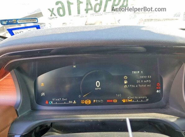 5LM5J7WC6MGL02492 2021 LINCOLN AVIATOR Gray Instrument cluster view