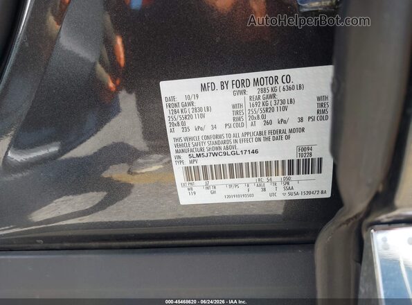 5LM5J7WC9LGL17146 2020 LINCOLN AVIATOR Gray Engine compartment view