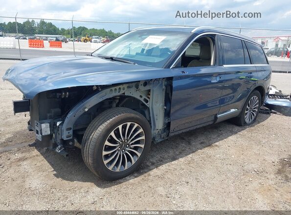 5LM5J7XC2LGL16340 2020 LINCOLN AVIATOR Blue წინა მარცხენა ხედი სამი მეოთხედიდან