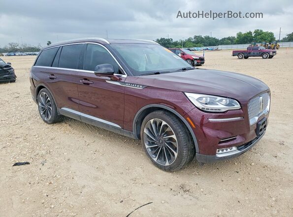 5LM5J7XC3MGL12881 2021 LINCOLN AVIATOR Maroon 