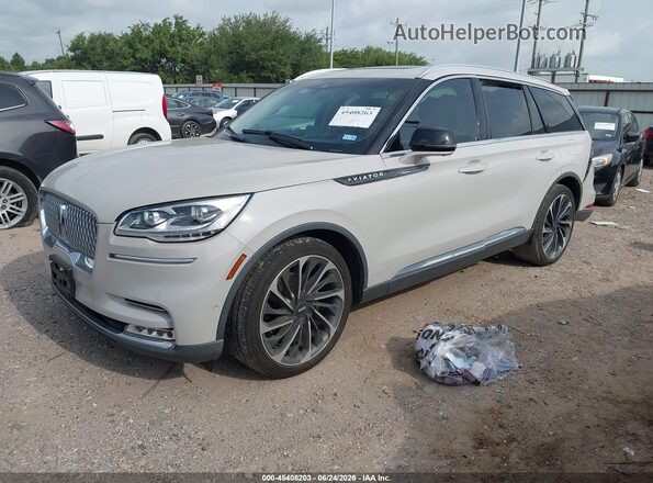 5LM5J7XC6LGL19967 2020 LINCOLN AVIATOR Бежевый Передняя левая четверть