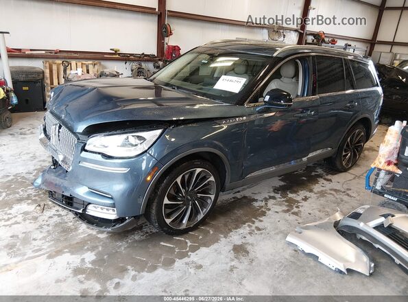 5LM5J7XC6LGL23842 2020 LINCOLN AVIATOR Blue Przód lewy
