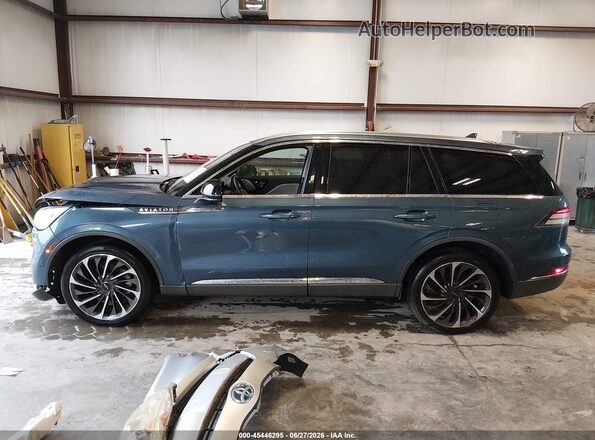 5LM5J7XC6LGL23842 2020 LINCOLN AVIATOR Blue Widok wnętrza 360 stopni