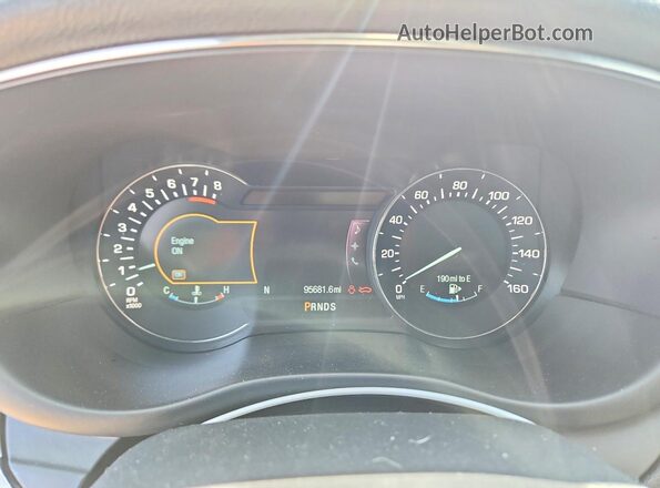 5LMCJ1C97GUJ11912 2016 LINCOLN MKC Blue Вид щитка приладів
