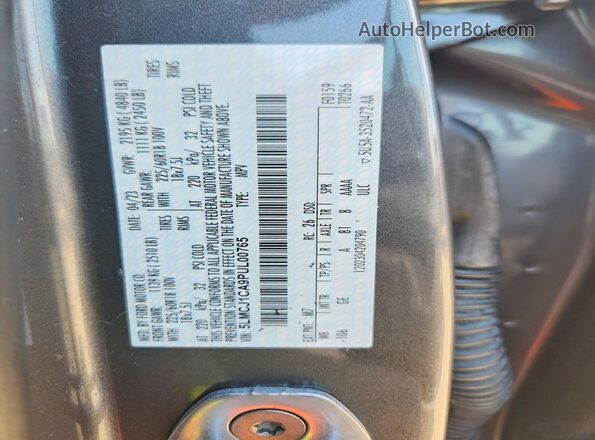 5LMCJ1CA9PUL00765 2023 LINCOLN CORSAIR Gray Vista de la etiqueta del VIN