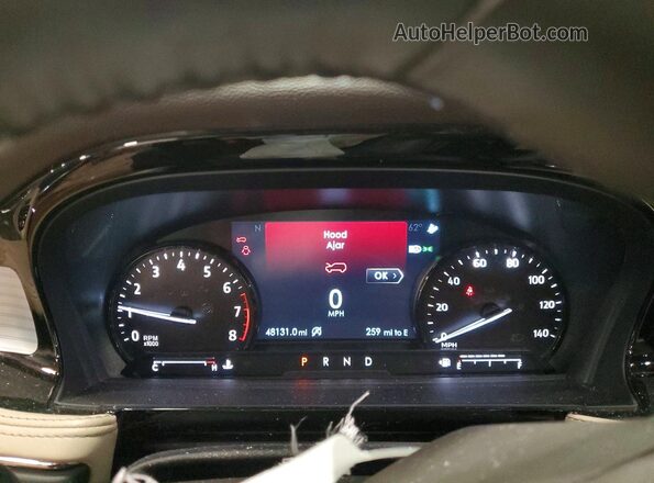 5LMCJ1D95MUL28501 2021 LINCOLN CORSAIR Burgundy Vista del cuadro de instrumentos