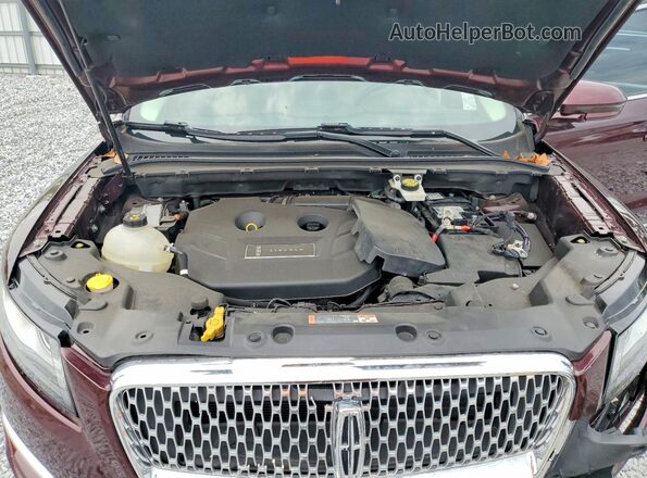 5LMCJ2C91KUL39631 2019 LINCOLN MKC Burgundy Vista del compartimento del motor