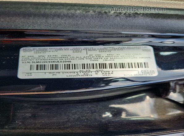5LMCJ2C93KUL02046 2019 LINCOLN MKC Black 