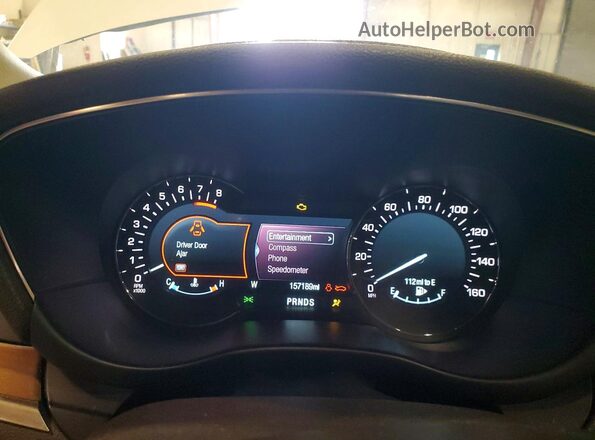 5LMCJ2C95HUL69062 2017 LINCOLN MKC Cream Вид щитка приладів