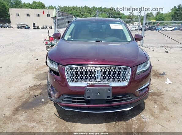5LMCJ2D90KUL09695 2019 LINCOLN MKC Burgundy Vista del cuadro de instrumentos